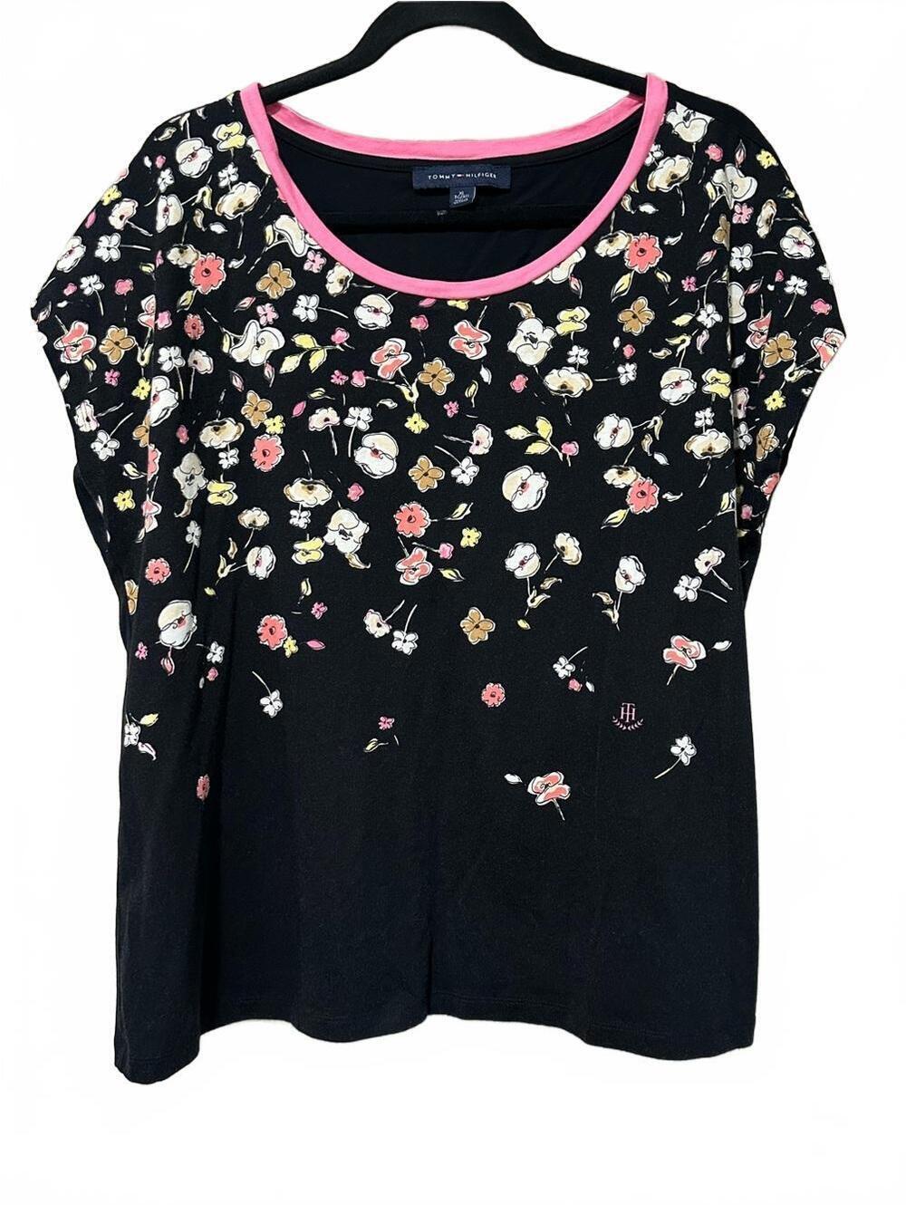 Tommy Hilfiger Floral Short-Sleeve Scoop Neck Tops. Set of 2